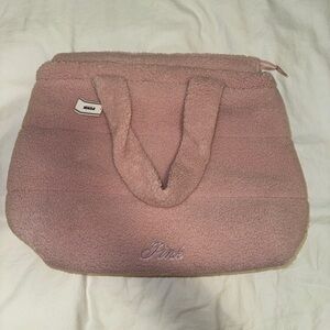 PINK Teddy Plush Tote